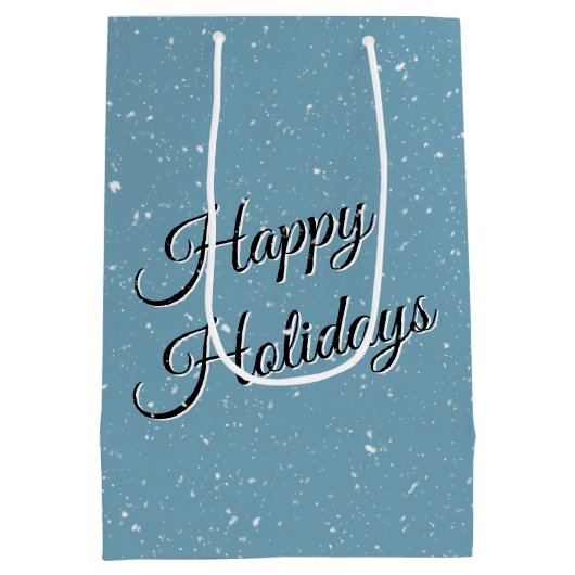 Sac Cadeau Moyen Joyeux Pingouins de Noël dansant (Dos)