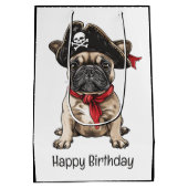 Sac Cadeau Moyen Joyeux Pirate d'Anniversaire (Dos)