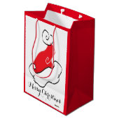 Sac Cadeau Moyen Joyeux Santa Hat (Dos Angle)