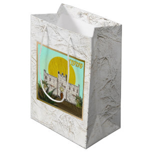 Sac Cadeau Moyen Judaica 12 Tribus D'Israël Art Simeon Gift Bag