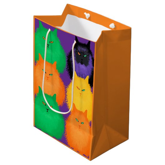 Sac Cadeau Moyen Juger des chats (Devant Angle)