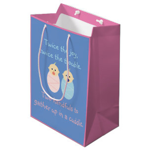 Sac Cadeau Moyen Jumeaux = deux fois la joie