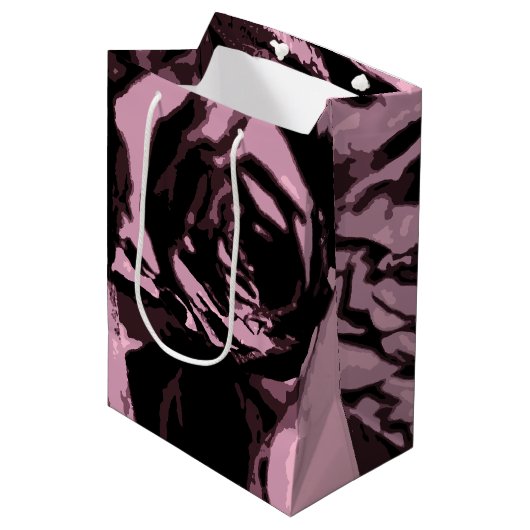 Sac Cadeau Moyen Juste quelques Roses (Devant Angle)