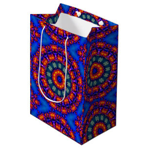Sac Cadeau Moyen Kaléidoscope bleu lumineux