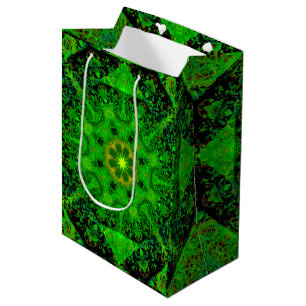 Sac Cadeau Moyen Kaleidoscope Vert Viridescente