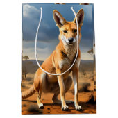 Sac Cadeau Moyen Kangaringo australien ( Kangaroo Dingo), (Devant)