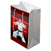Sac Cadeau Moyen Karate Boy Cadeau Anniversaire (Devant Angle)