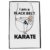 Sac Cadeau Moyen Karate I am A Black Belt Karate (Devant)