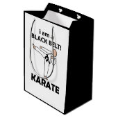 Sac Cadeau Moyen Karate I am A Black Belt Karate (Dos Angle)