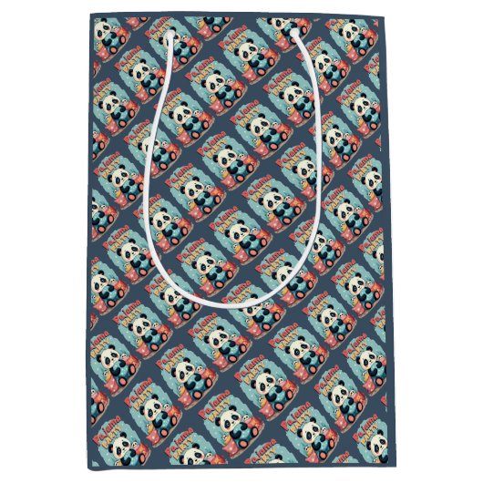 Sac Cadeau Moyen Kawaii Panda Pajama Party Cosy Slepov esthétique (Devant)