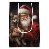 Sac Cadeau Moyen Kelpie australienne avec Noël au Père Noël (Dos)