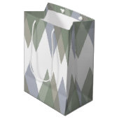 Sac Cadeau Moyen Khaki triangles (Devant Angle)