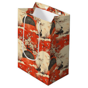 Sac Cadeau Moyen Kimono Couple Sakura Romantique Motif (1)