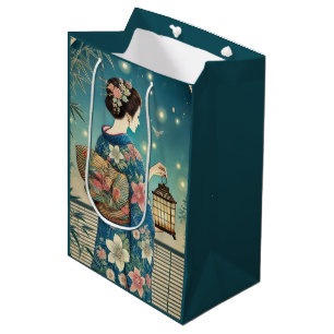 Sac Cadeau Moyen kimono&lucioles d'été