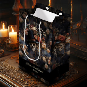 Sac Cadeau Moyen Kissing Skulls Dark Romance Mariage gothique