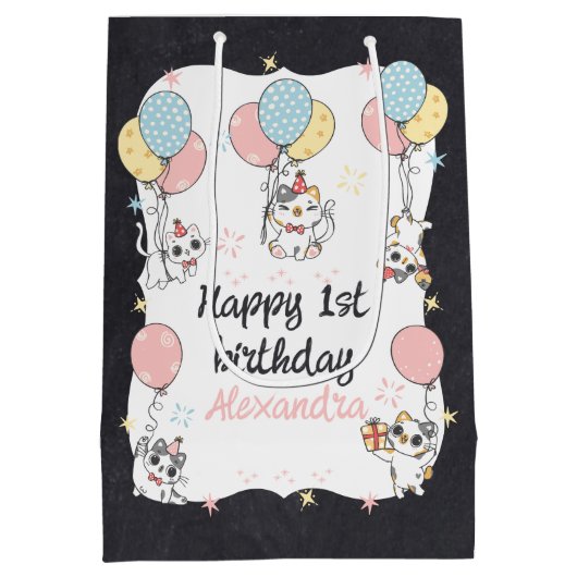 Sac Cadeau Moyen Kitty Cuteness Overload : C'est le premier Purr-ty (Dos)