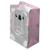 Sac Cadeau Moyen Koala Baby shower fille (Devant Angle)