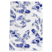 Sac Cadeau Moyen Koi bleu et blanc (Dos)
