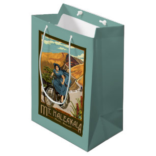 Sac Cadeau Moyen La bicyclette de Mt. Haleakala monte Hawaï