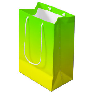 Sac Cadeau Moyen La couleur jaune verte et au néon au néon d'ombr