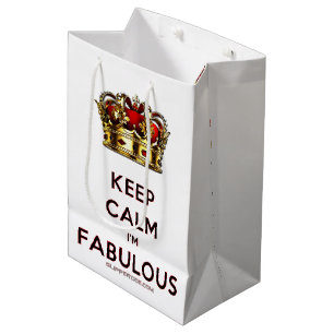 Sac Cadeau Moyen La couronne dorée rouge de SlipperyJoe garde son c