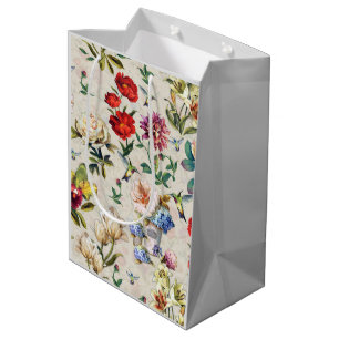 Sac Cadeau Moyen La création d'aquarelle florale de l'ère victorien