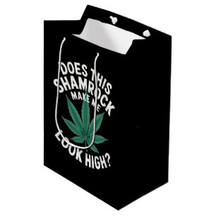 Sac Cadeau Moyen La fête drôle de Saint-Patrick pour les gars Grand