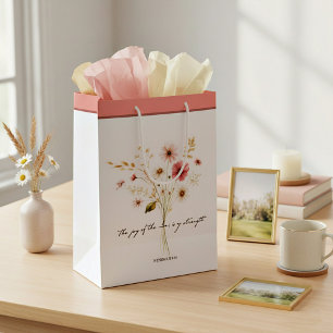 Sac Cadeau Moyen La Joie du Seigneur floral minimaliste