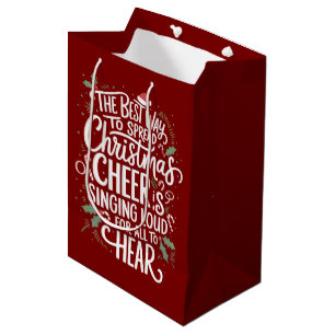 Sac Cadeau Moyen La Meilleure Façon de Répandre la Joie de Noël Vac