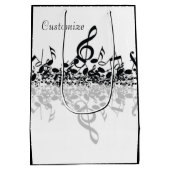 Sac Cadeau Moyen La musique noire de rien mais de triple note le (Dos)