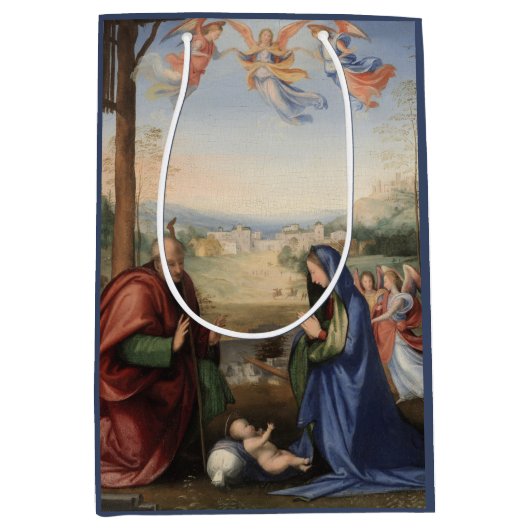 Sac Cadeau Moyen La Nativité par Fra Bartolommeo (Devant)