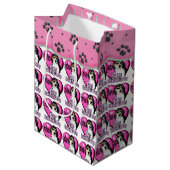 Sac Cadeau Moyen La Saint-Valentin du beagle (Devant Angle)