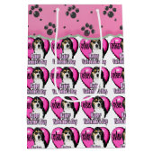 Sac Cadeau Moyen La Saint-Valentin du beagle (Dos)