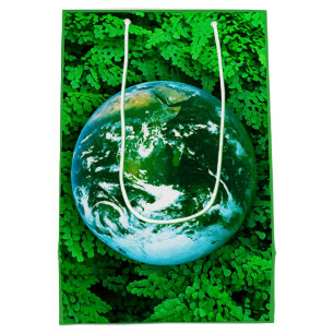 Sac Cadeau Moyen La terre verte - conscience écologique