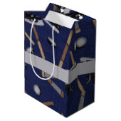 Sac Cadeau Moyen La vie est hockey (Dos Angle)