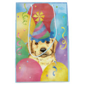 Sac Cadeau Moyen Laboratoire jaune des ballons d'anniversaire (Devant)