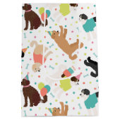 Sac Cadeau Moyen Labradoodle / Goldendoodle Anniversaire Party (Dos)