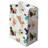 Sac Cadeau Moyen Labradoodle / Goldendoodle Anniversaire Party (Dos Angle)