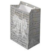 Sac cadeau moyen Lacey Bow (Devant Angle)