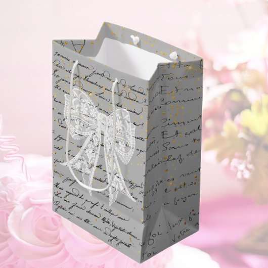 Sac cadeau moyen Lacey Bow