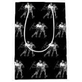 Sac Cadeau Moyen Lacrosse Team Black (Devant)