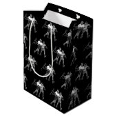 Sac Cadeau Moyen Lacrosse Team Black (Dos Angle)
