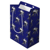 Sac Cadeau Moyen Lacrosse Team Blue (Dos Angle)