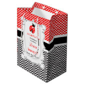 Sac Cadeau Moyen Ladybug Ladybird Anniversaire Merci de fête (Dos Angle)