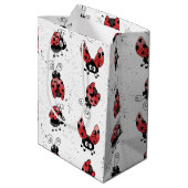 Sac Cadeau Moyen Ladybug Whimsical Avec Des Plaques De Peinture (Dos Angle)