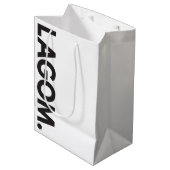 Sac Cadeau Moyen LAGOM. Noir et blanc (Devant Angle)