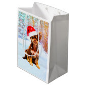 Sac Cadeau Moyen Laisser neiger Noël Chihuahua Chig (Dos Angle)