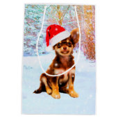 Sac Cadeau Moyen Laisser neiger Noël Chihuahua Chig (Dos)