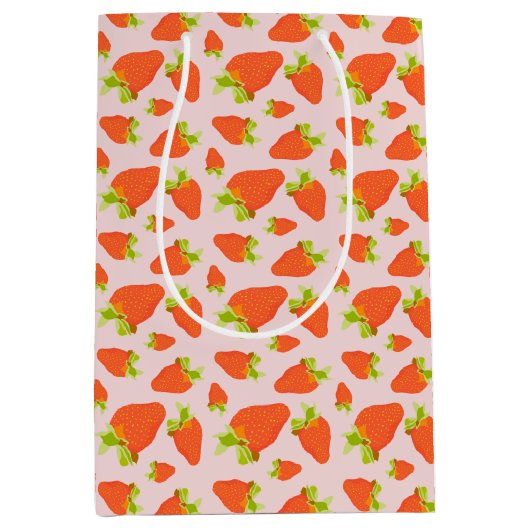 Sac Cadeau Moyen Lait de fraise (Devant)