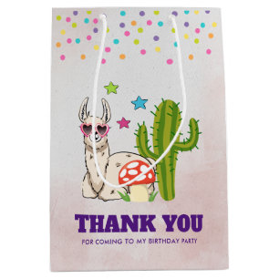 Sac Cadeau Moyen Lama cool en Merci lunettes de soleil en forme de 